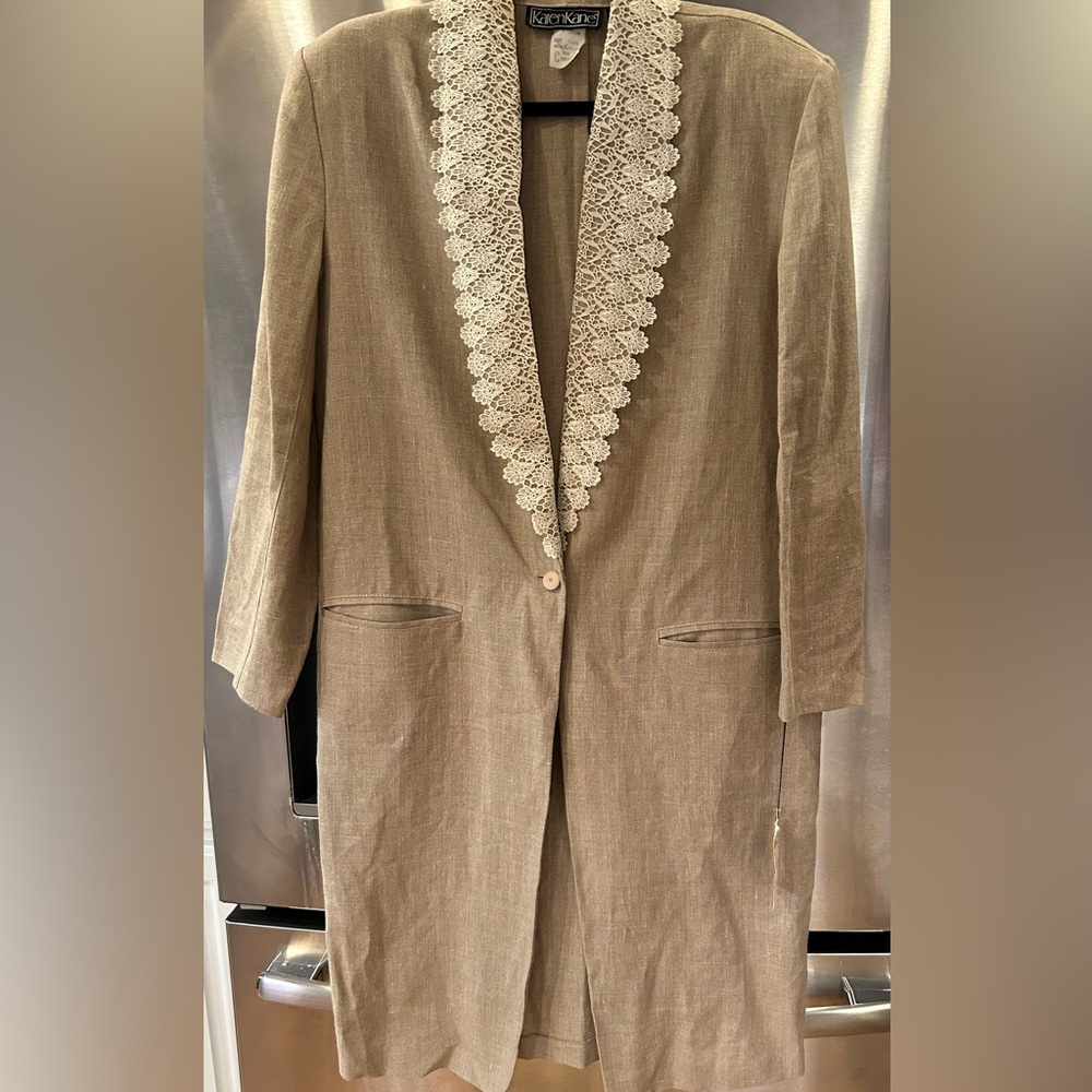Vintage Karen Kane Linen Duster- New with tags